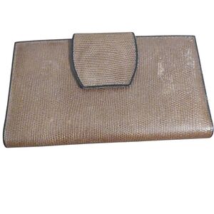 Vintage Amity Buffalo Calfskin Luxury Wallet Billfold Brown Classic